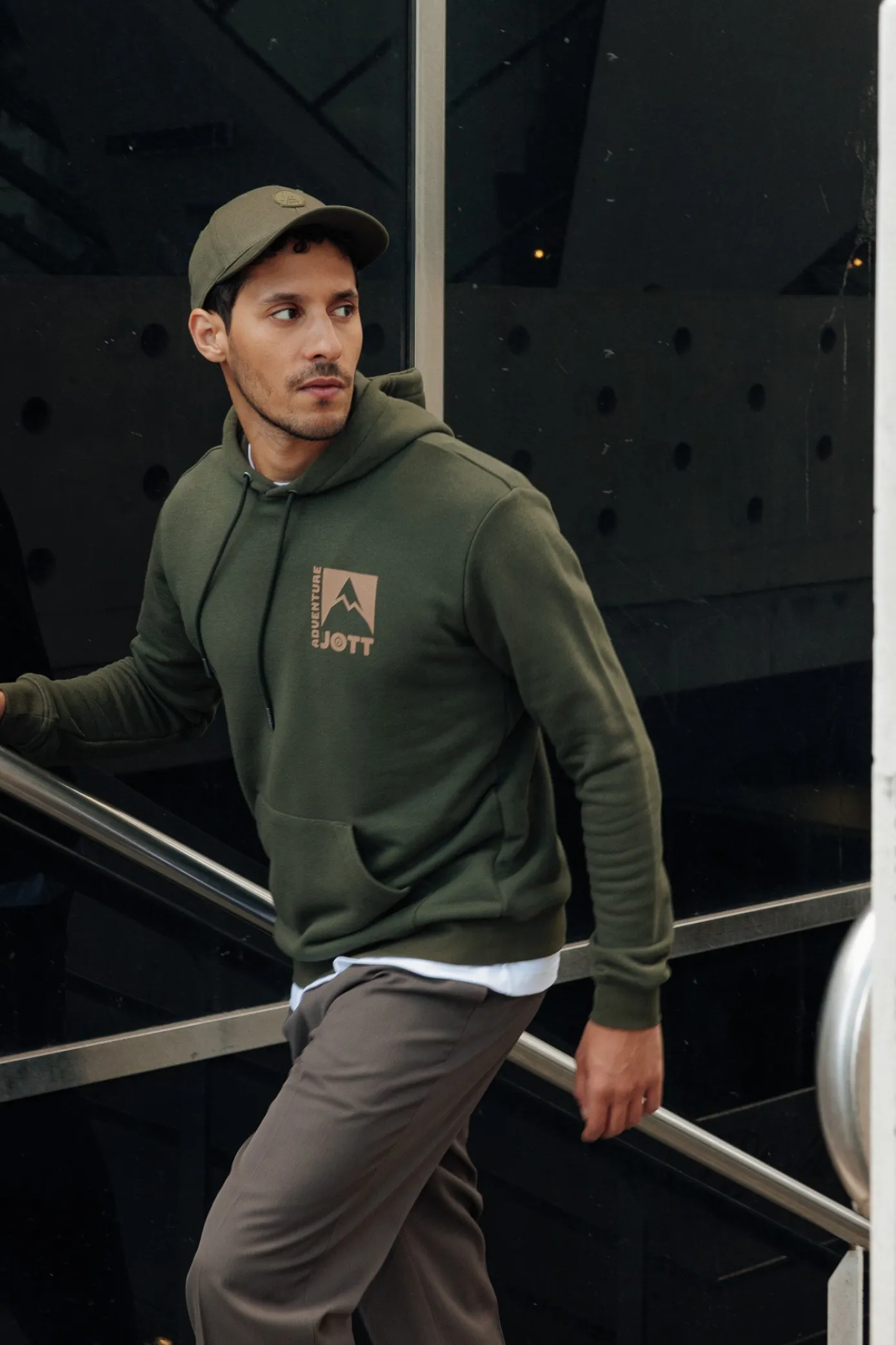 Sweat à capuche imprimé Army foncé Adventure