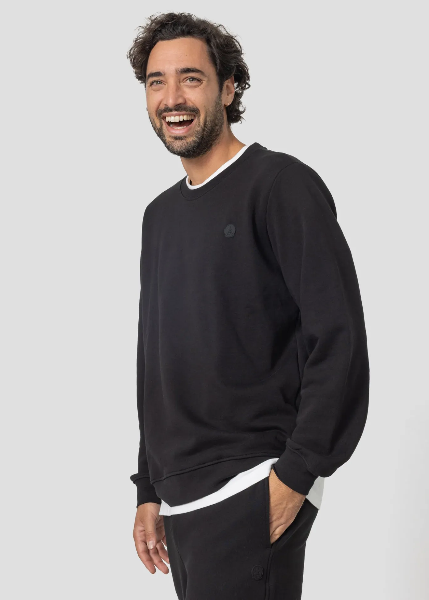 Sweat col rond Noir Lattre