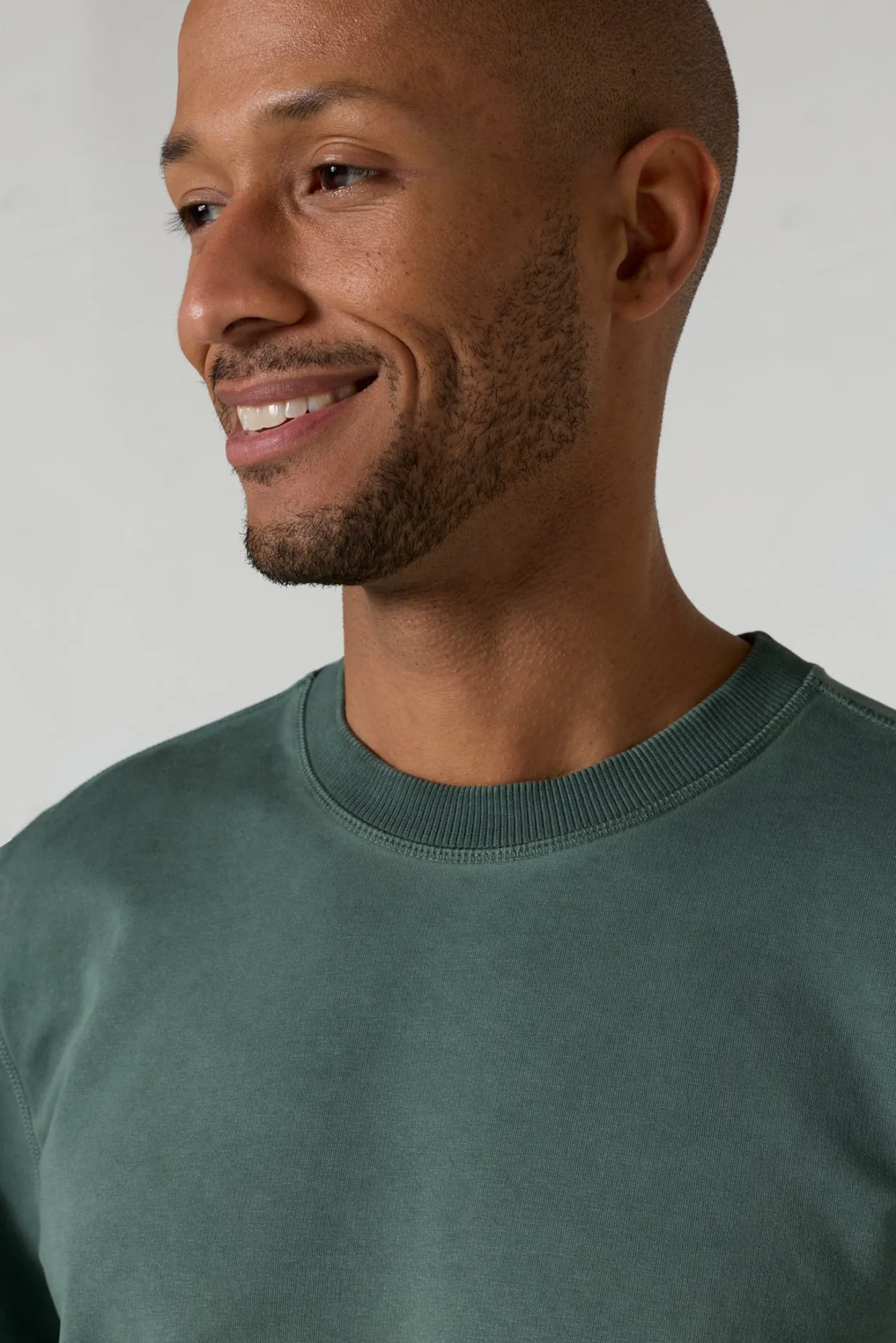 Sweat col rond Vert sauge Sevan