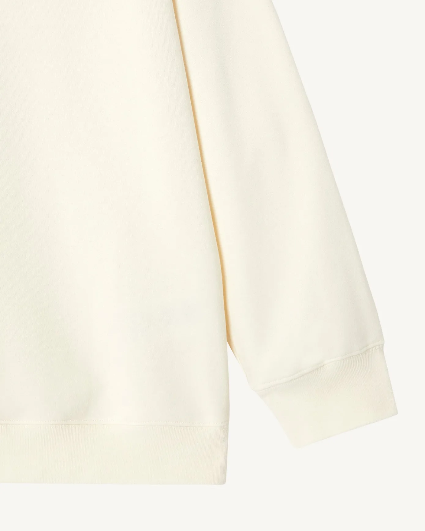 Sweat molleton à capuche femme en coton biologique Ecru Monteria