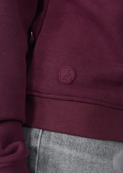 Sweatshirt demi-zippé Cerise noire Line