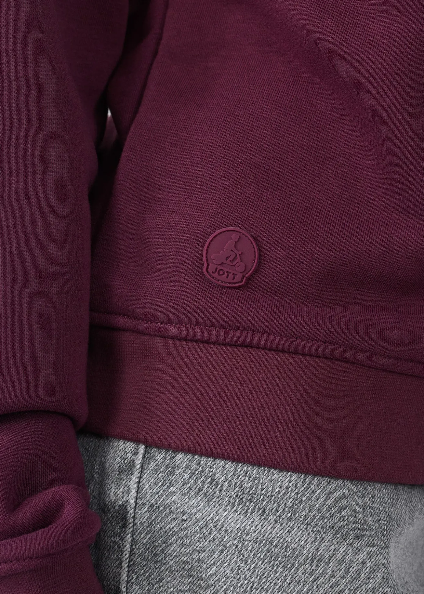 Sweatshirt demi-zippé Cerise noire Line
