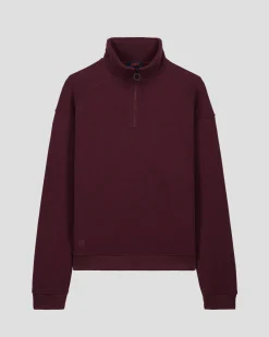 Sweatshirt demi-zippé Cerise noire Line