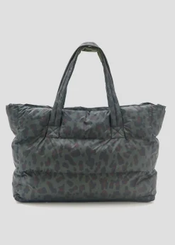 Tote-bag Army foncé léopard Leona print