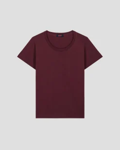 T-Shirt à col rond Cerise noire Lucia