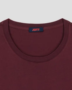T-Shirt à col rond Cerise noire Lucia