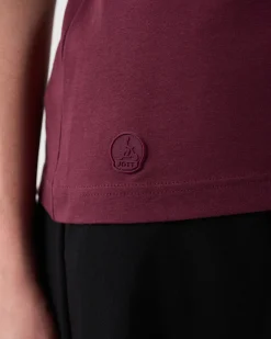 T-Shirt à col rond Cerise noire Lucia