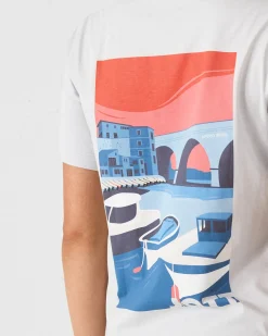 T-shirt col rond en coton Gris glace Espar