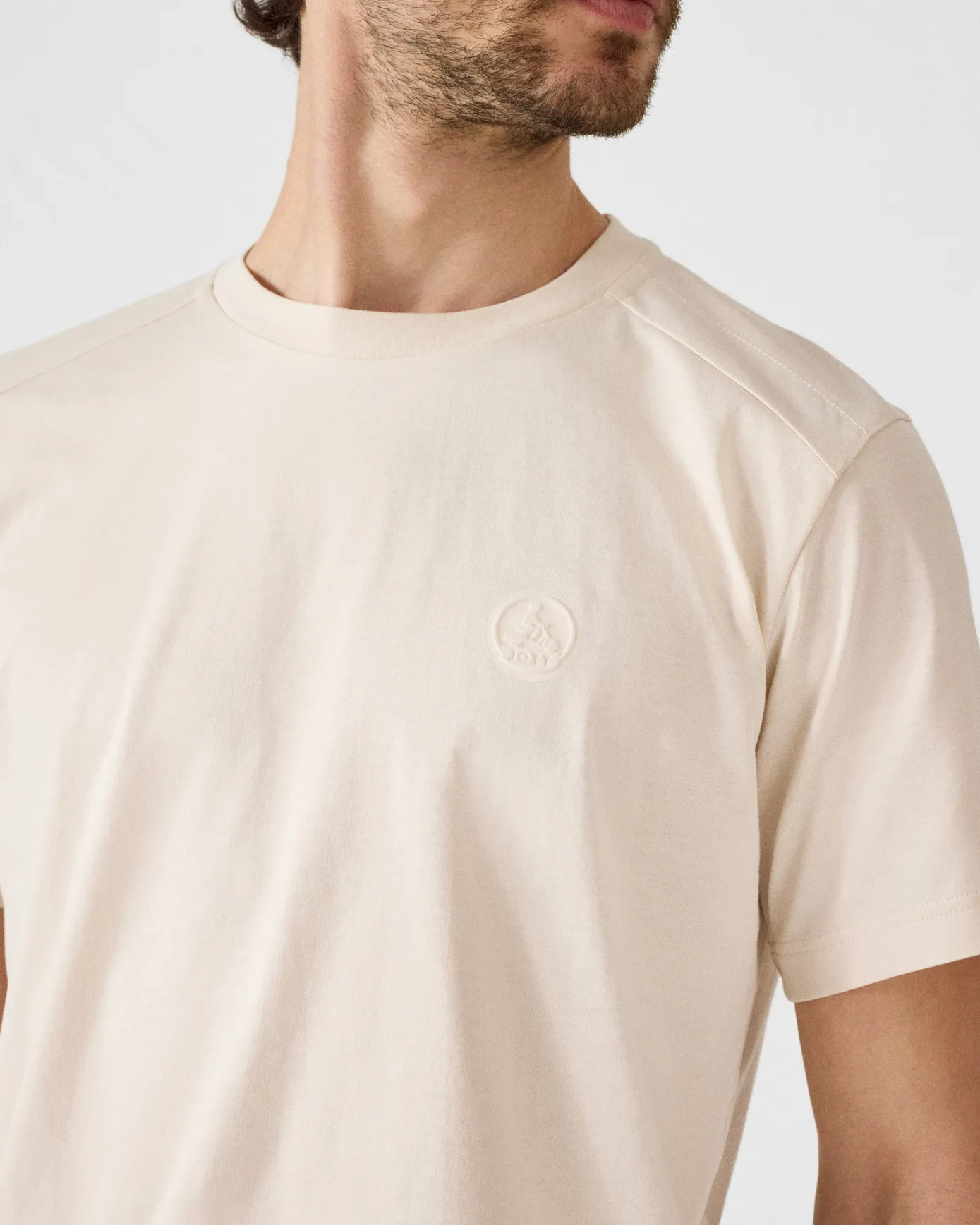 T-shirt col rond en coton Sable Espar