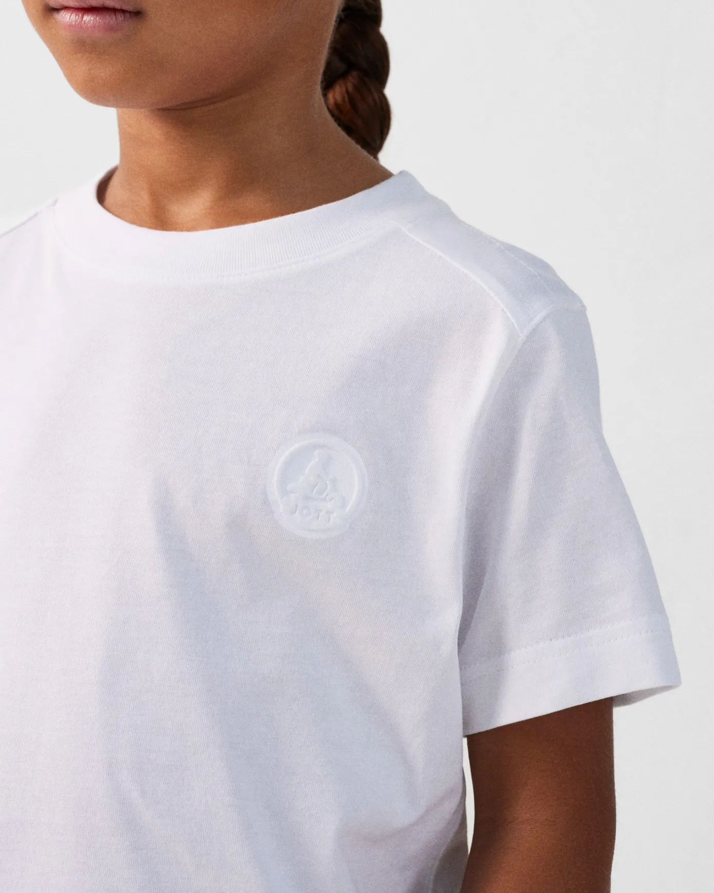 T-shirt col rond enfant en coton Blanc Prado