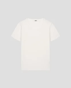 T-shirt à col rond femme en coton Blanc Angel 2.0