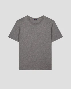 T-Shirt à col rond Gris chine fonce Petro