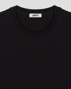 T-shirt col rond homme en coton Noir Pedro