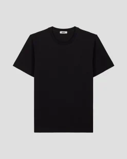 T-shirt col rond homme en coton Noir Pedro
