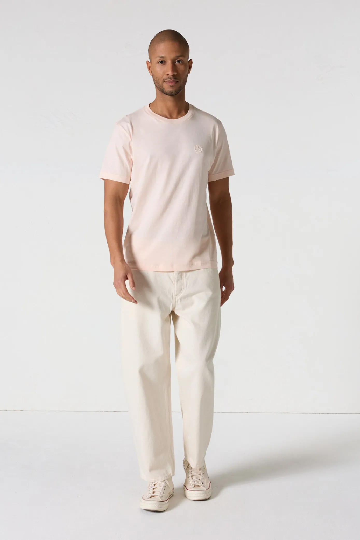 T-shirt à col rond homme en coton Salty nude Pedro