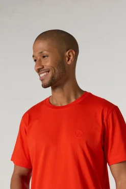 T-shirt à col rond homme en coton Coquelicot Pedro