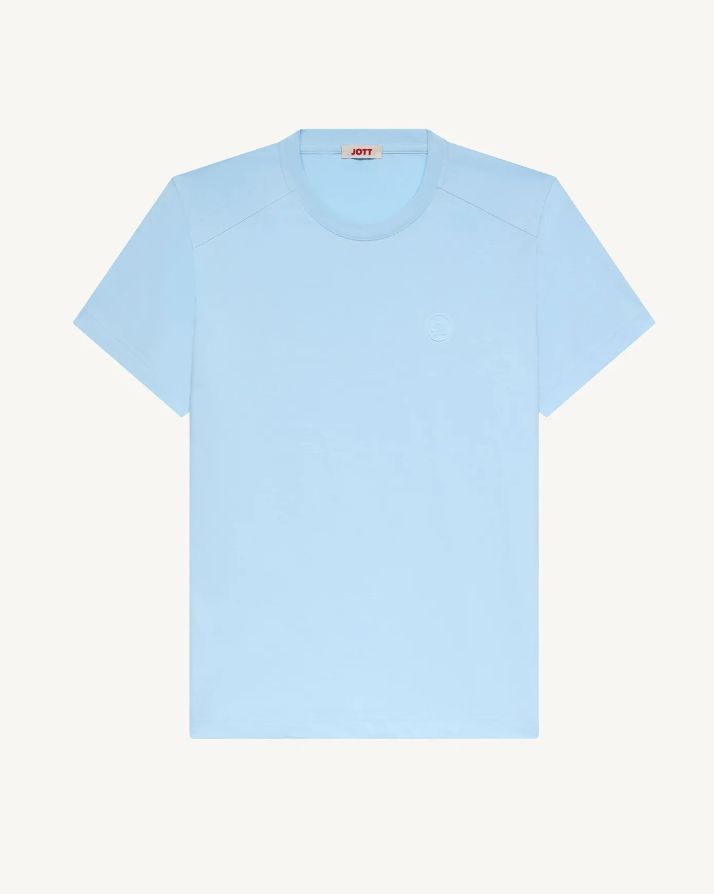 T-shirt col rond homme en coton Bleu glacier Pedro