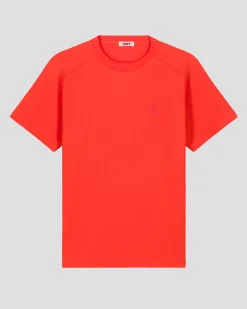 T-shirt col rond homme en coton Rouge feu Pedro