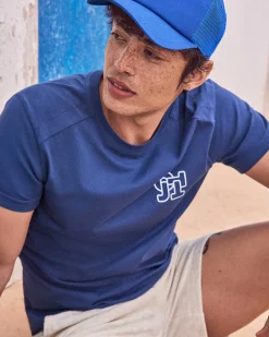 T-shirt col rond homme en coton Marine Pedro mono
