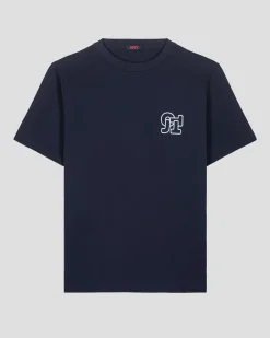 T-shirt col rond homme en coton Marine Pedro mono