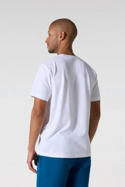 T-shirt col rond homme en coton Blanc Pedro