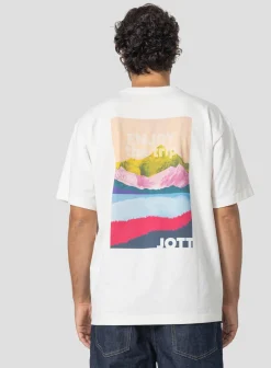 T-shirt col rond imprimé au dos Blanc Amael
