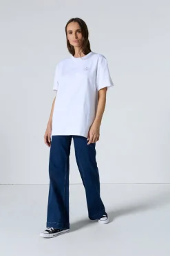 T-shirt col rond mixte Blanc Lipe