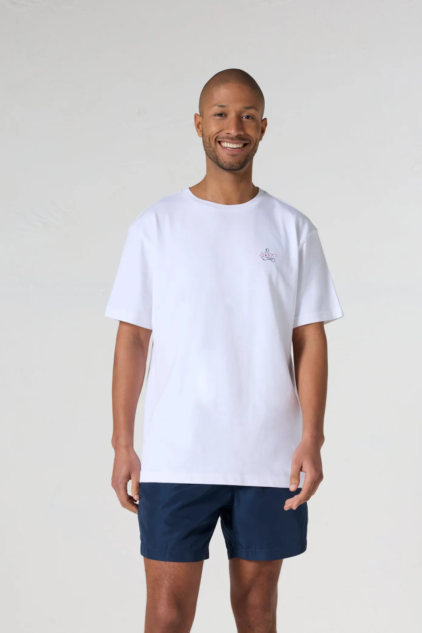 T-shirt col rond mixte Blanc Lipe