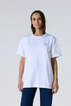 T-shirt col rond mixte Blanc Lipe