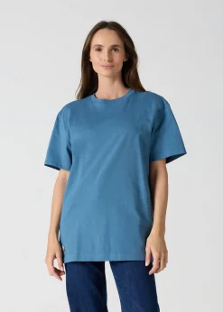 T-Shirt col rond mixte Bleu jeans Andrea