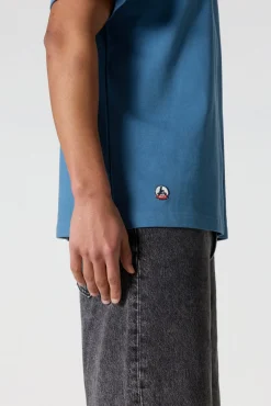 T-Shirt col rond mixte Bleu jeans Andrea