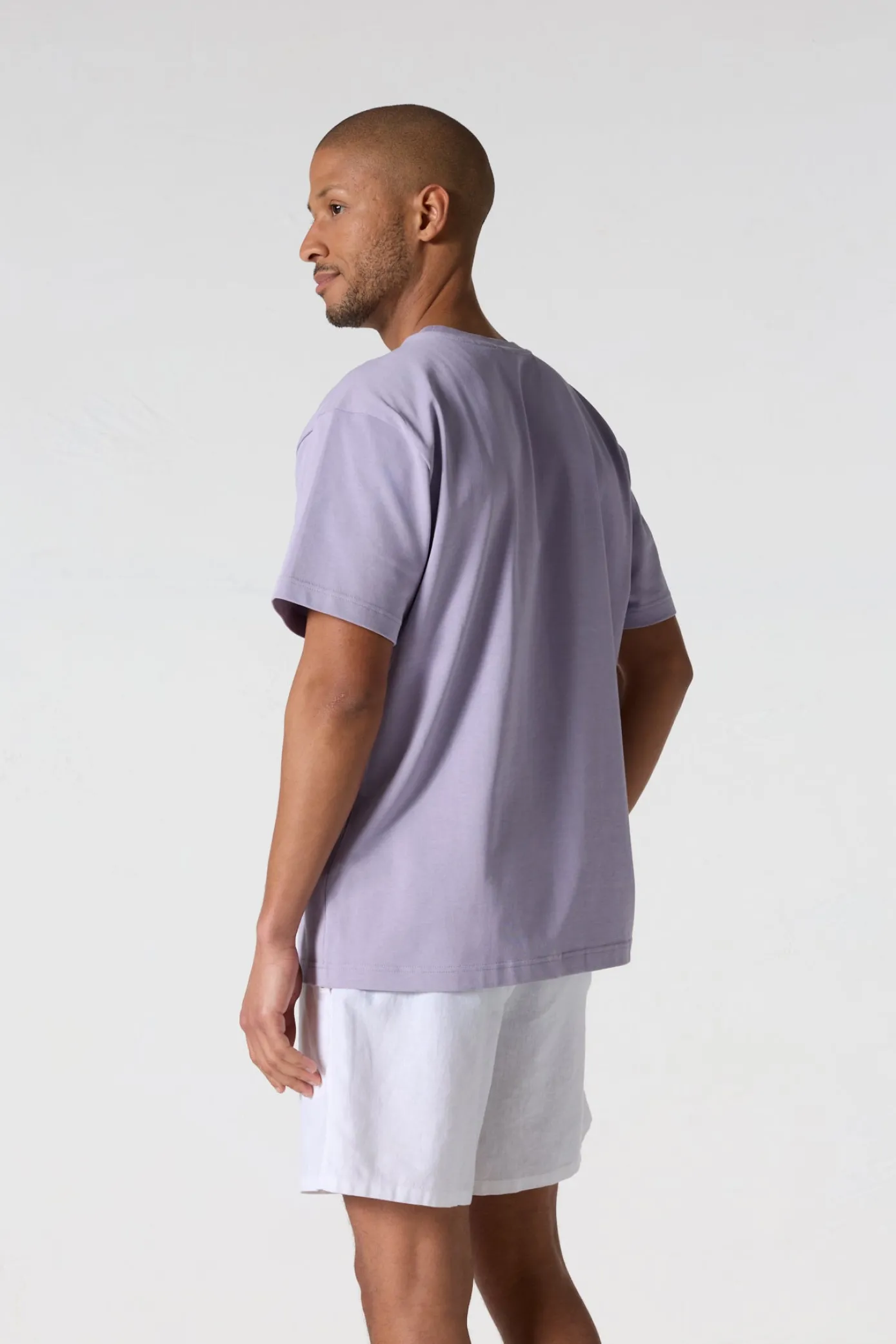 T-Shirt col rond mixte Encens violet Andrea