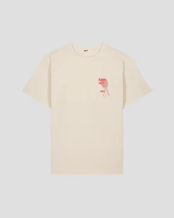 T-shirt col rond mixte imprimé Naturel Samet