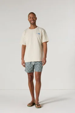 T-shirt col rond mixte imprimé Naturel Kood