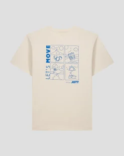T-shirt col rond mixte imprimé Naturel Kood