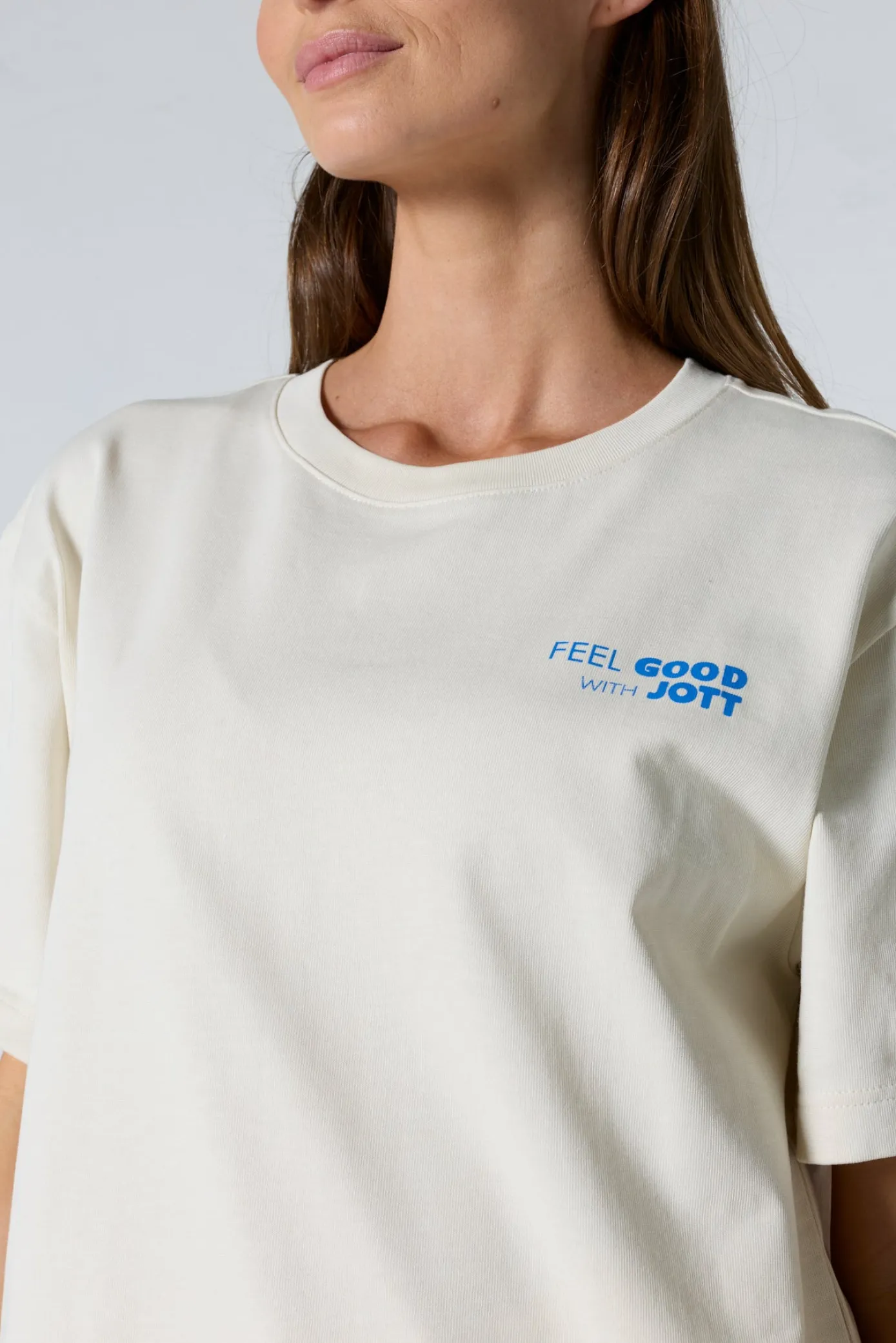 T-shirt col rond mixte imprimé Naturel Kood