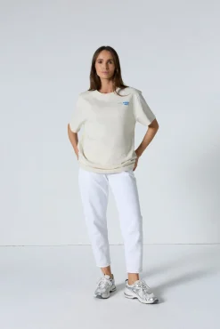T-shirt col rond mixte imprimé Naturel Kood