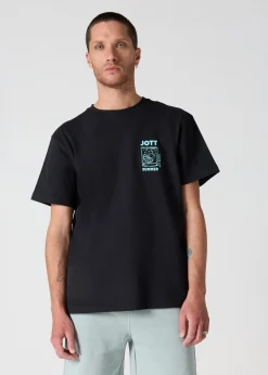 T-shirt col rond mixte imprimé Noir Samet