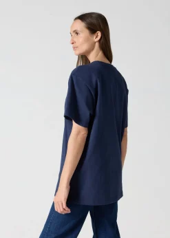 T-shirt col rond mixte Marine Lipe