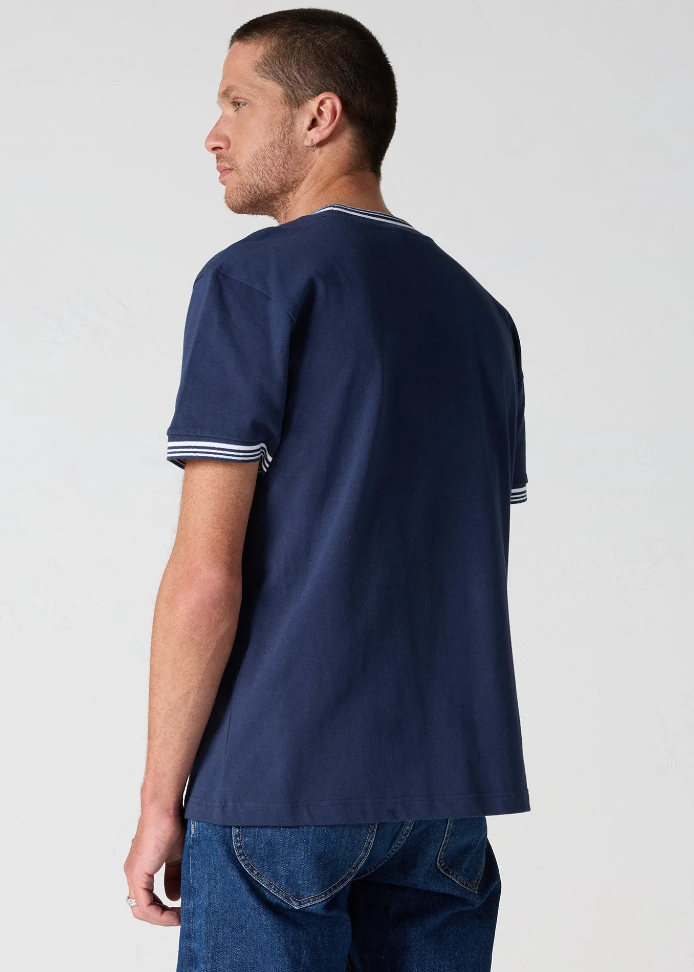 T-shirt col rond mixte Marine Ley