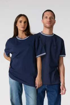 T-shirt col rond mixte Marine Ley