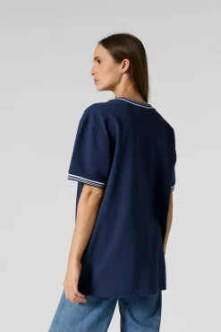 T-shirt col rond mixte Marine Ley