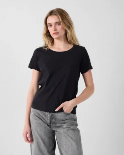 T-Shirt à col rond Noir Lucia
