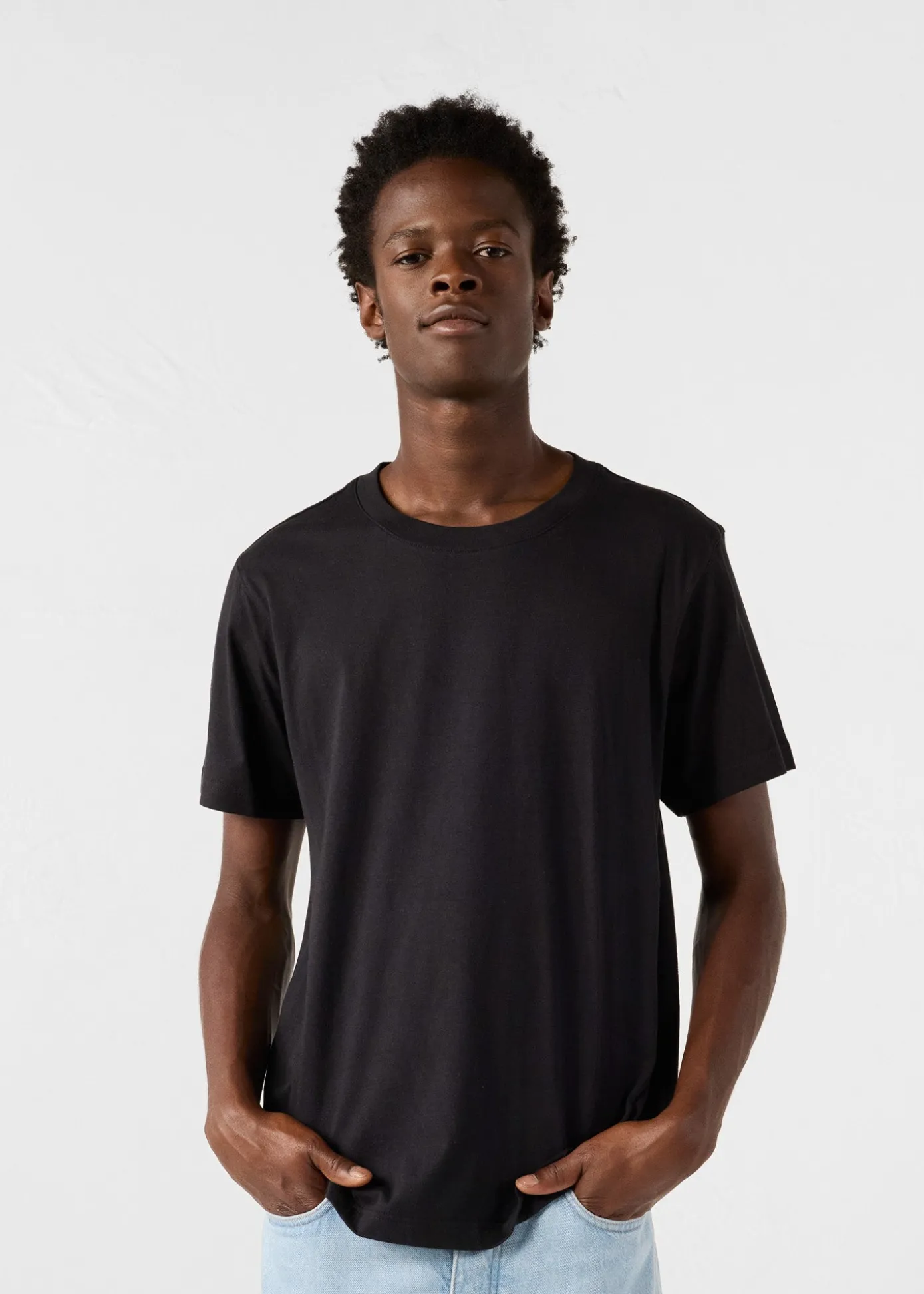 T-Shirt à col rond Noir Petro