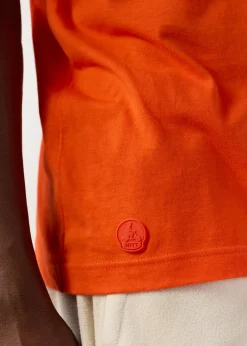 T-Shirt à col rond Rouge feu Petro
