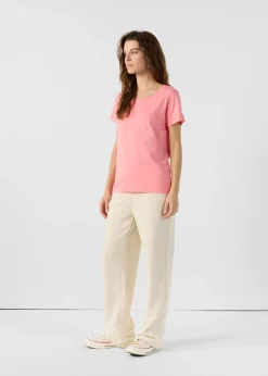 T-Shirt à col rond Vibrant pink Lucia