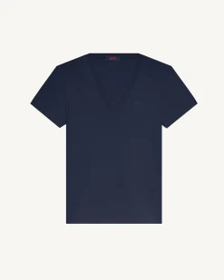 T-shirt col V femme en coton Marine Sofia