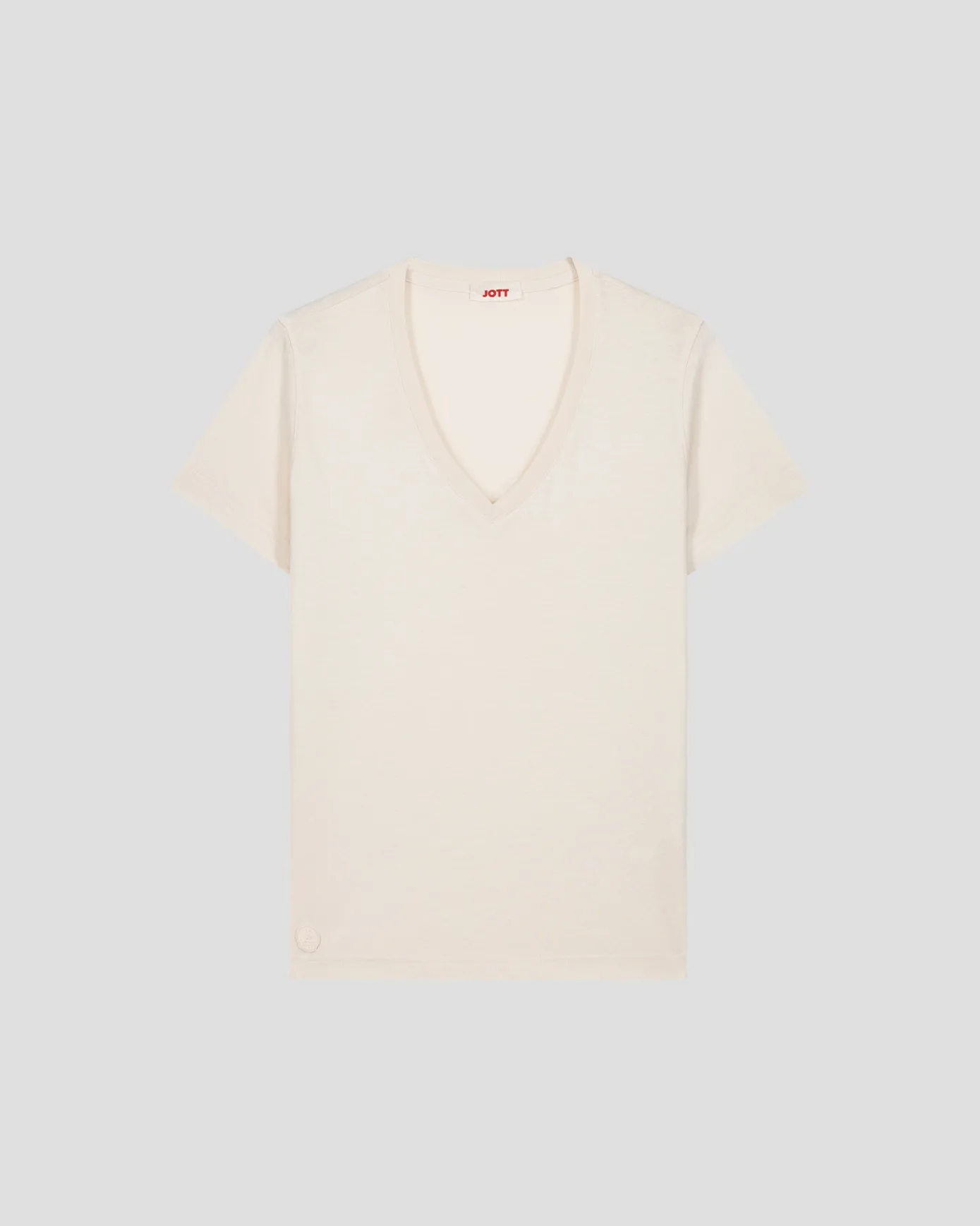 T-Shirt col V Naturel Sofy