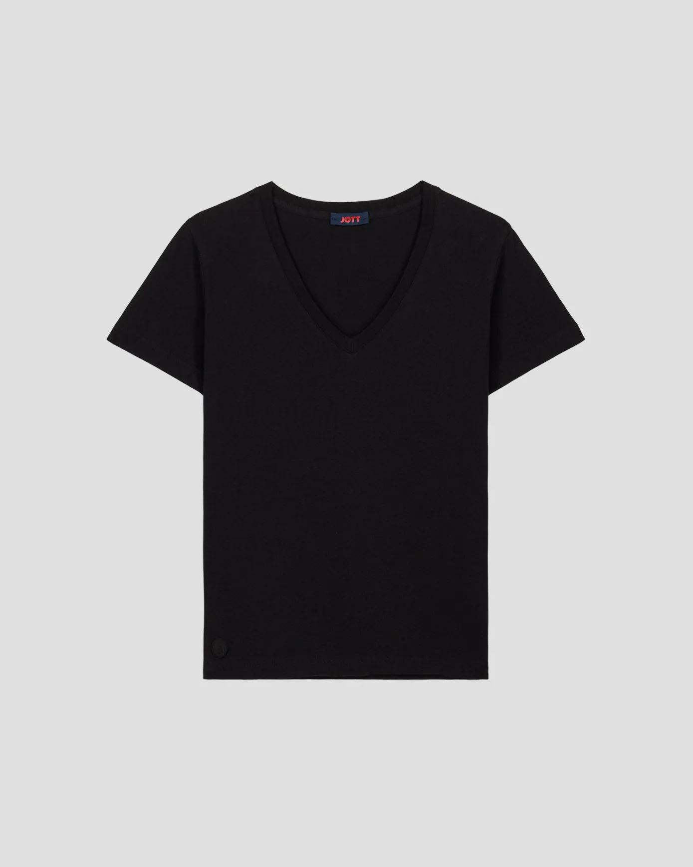 T-Shirt col V Noir Sofy