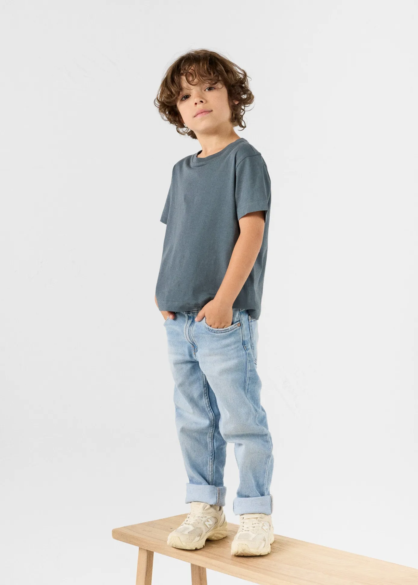 T-shirt enfant à col rond Bluestone Pio
